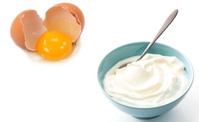 Egg-yolk-and-Yogurt-Mask for hair loss treatments