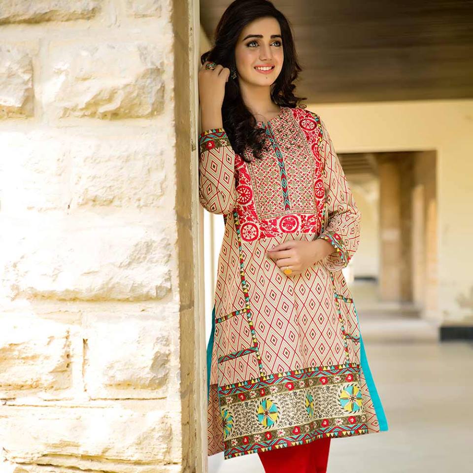 Summer lawn kurti trends collection 2015-2016 (19)