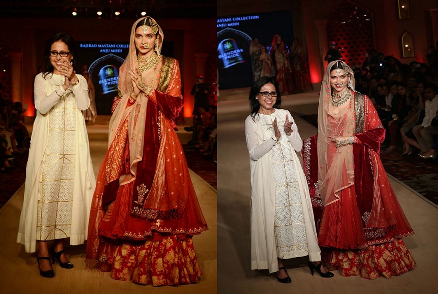 Deepika as Mastani in Anju Modi's Dresses Bajirao Mastani Collection (3)