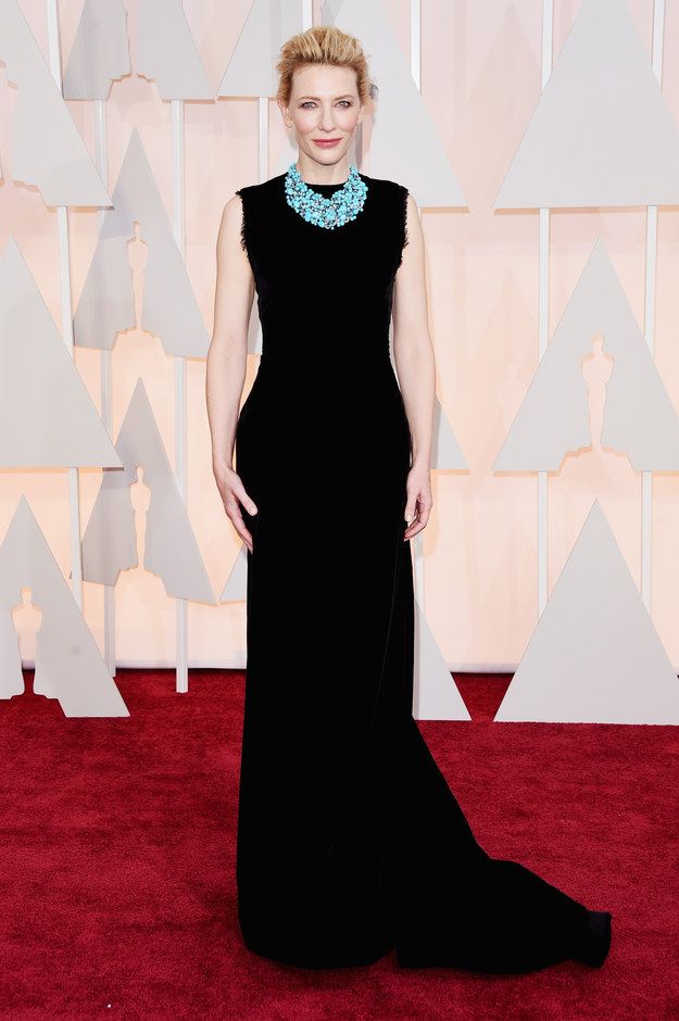 Cate Blanchett in a Maison Margiela Couture dress and Tiffany Blue Book Collection jewelry