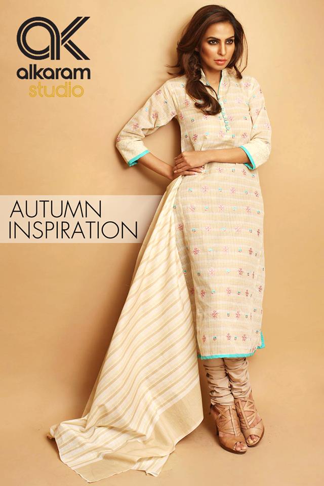 AlKaram Studio Trendy Winter Dresses Glamorous Fall Collection for Women 2014-2015 (11)