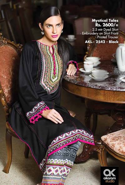 AlKaram Studio Trendy Winter Dresses Glamorous Fall Collection for Women 2014-2015 (19)