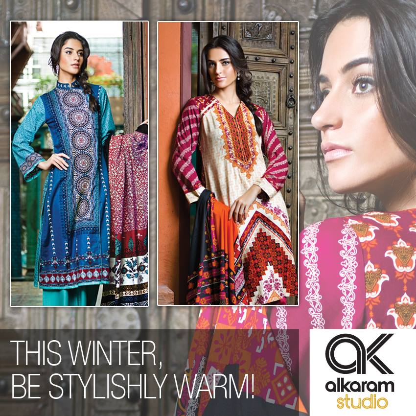 AlKaram Studio Trendy Winter Dresses Glamorous Fall Collection for Women 2014-2015 (3)