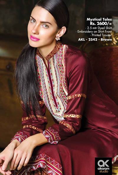 AlKaram Studio Trendy Winter Dresses Glamorous Fall Collection for Women 2014-2015 (6)