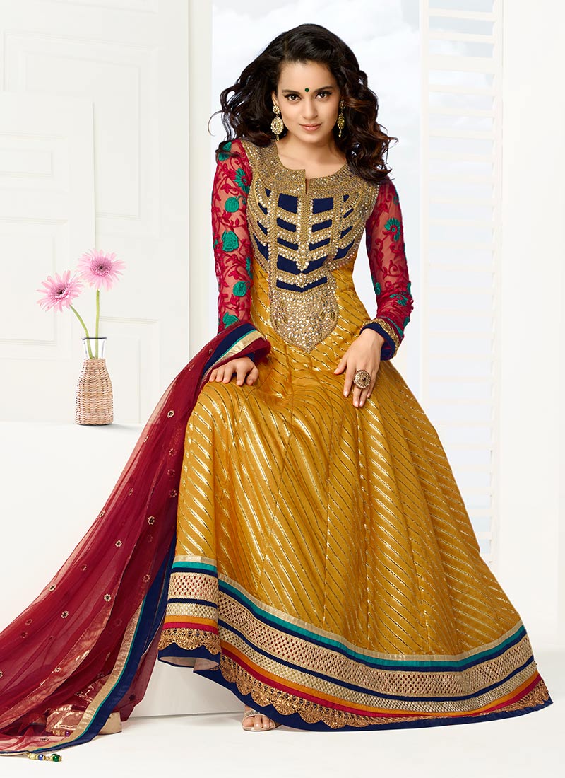New Indian Kalidar Suits Salwar Kameez Dresses Collection for Girls 2014-2015 (17)