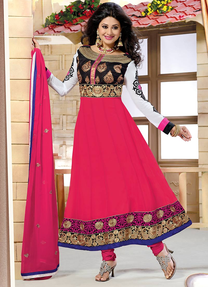 New Indian Kalidar Suits Salwar Kameez Dresses Collection for Girls 2014-2015 (2) - Copy