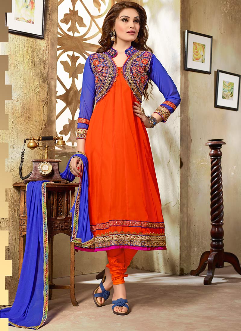 New Indian Kalidar Suits Salwar Kameez Dresses Collection for Girls 2014-2015 (21)