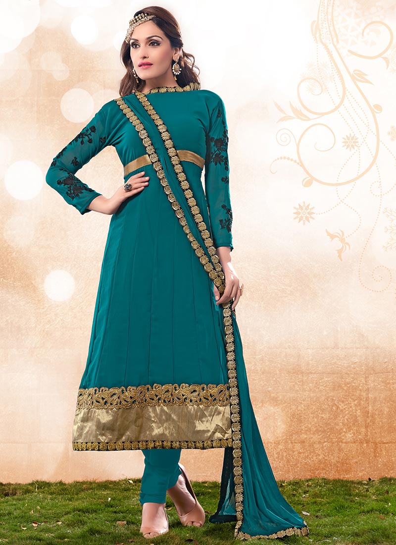 New Indian Kalidar Suits Salwar Kameez Dresses Collection for Girls 2014-2015 (4) - Copy