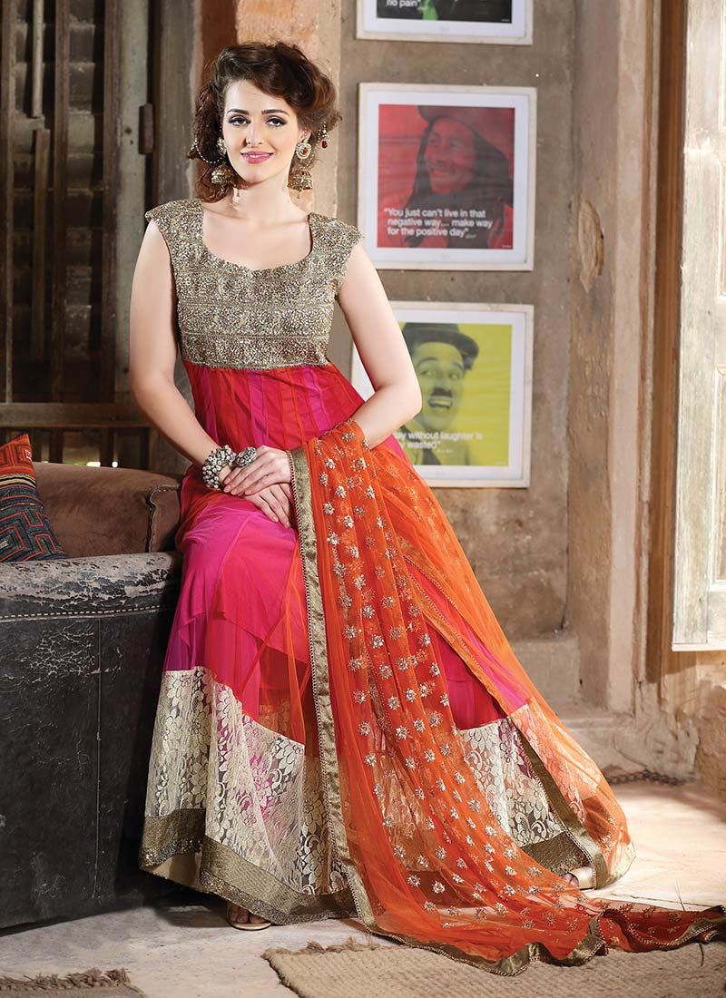 New Indian Kalidar Suits Salwar Kameez Dresses Collection for Girls 2014-2015 (5) - Copy