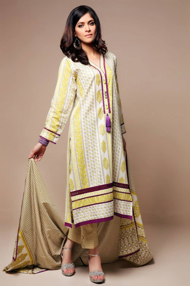 Satrangi By Bonanza Glamorous Ready To Wear Dresses Cambric Lawn Collection 2014-2015 for Women (1)