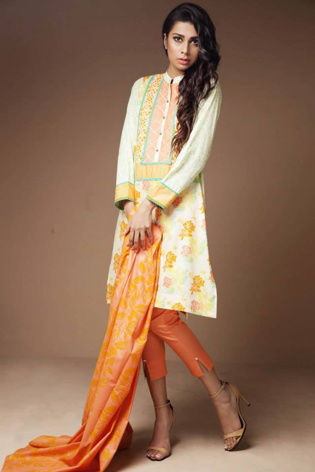 Satrangi By Bonanza Glamorous Ready To Wear Dresses Cambric Lawn Collection 2014-2015 for Women (10)