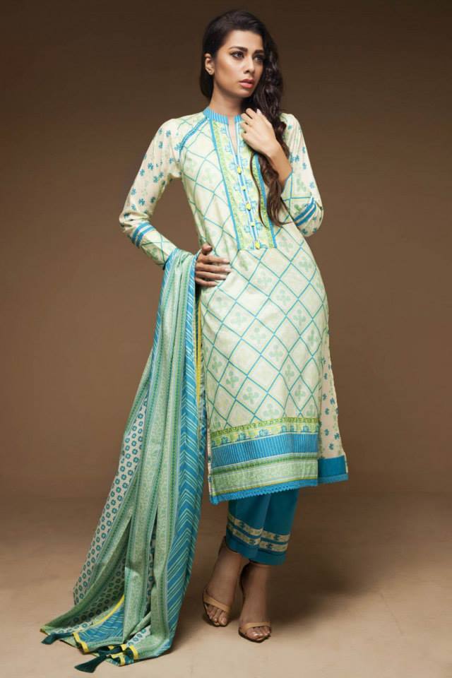 Satrangi By Bonanza Glamorous Ready To Wear Dresses Cambric Lawn Collection 2014-2015 for Women (5)