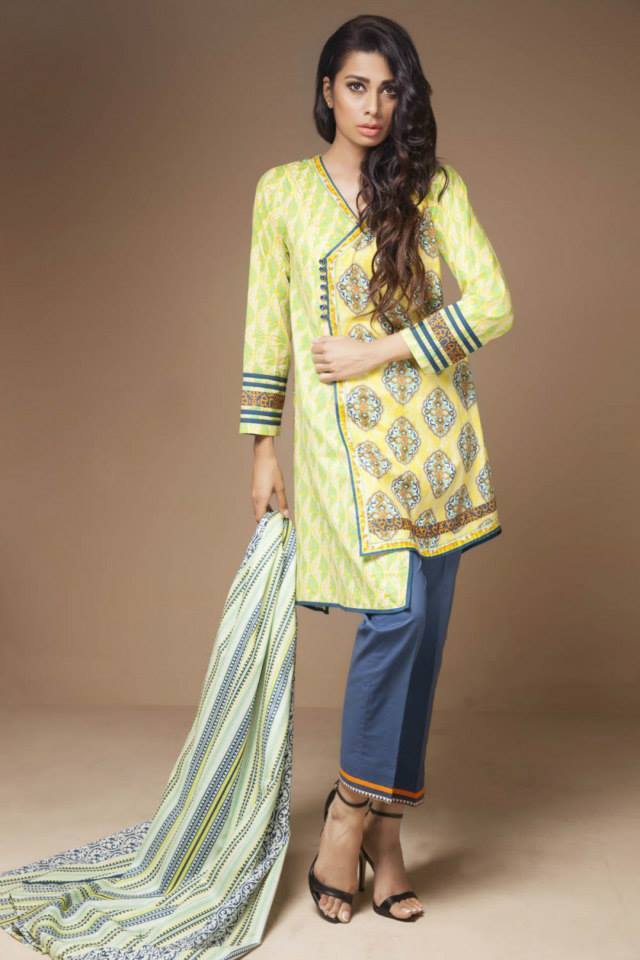 Satrangi By Bonanza Glamorous Ready To Wear Dresses Cambric Lawn Collection 2014-2015 for Women (6)