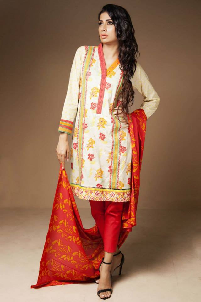 Satrangi By Bonanza Glamorous Ready To Wear Dresses Cambric Lawn Collection 2014-2015 for Women (9)