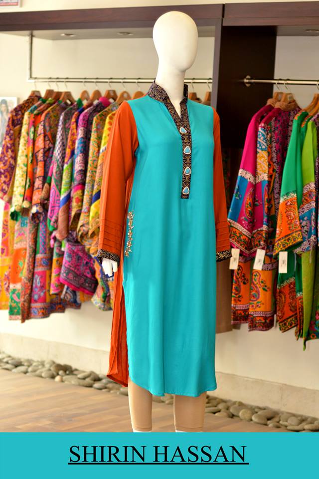 New Digital Kurtis & Suits By Shirin Hassan Winter Collection 2015 (2)
