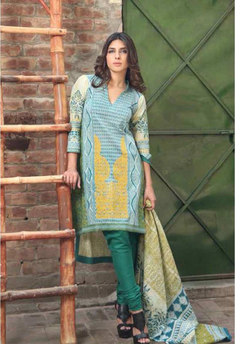 Orient Textile Latest Fall Winter Trendy Shawl Dress Series for Women 2014-2015 (15)