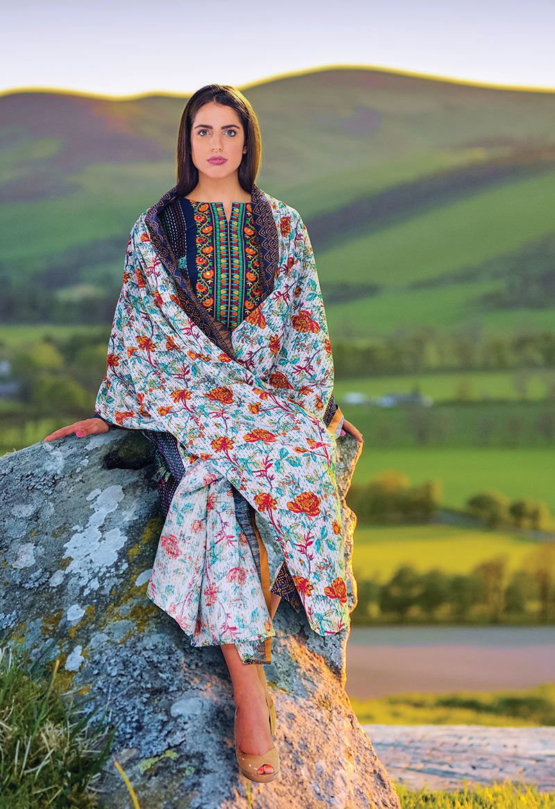 Orient Textile Latest Fall Winter Trendy Shawl Dress Series for Women 2014-2015 (3)