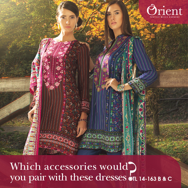 Orient Textile Latest Fall Winter Trendy Shawl Dress Series for Women 2014-2015 (7)