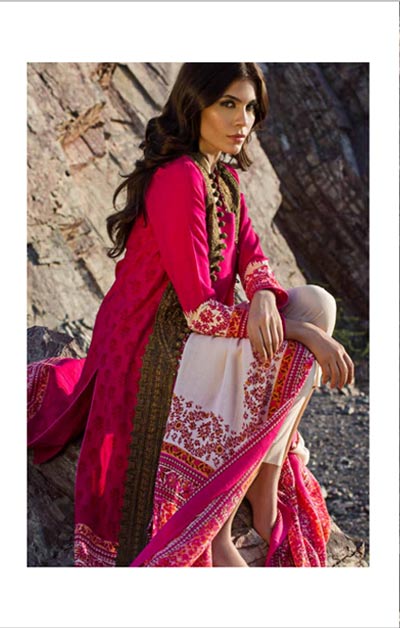 Sana Safinaz Latest Winter Shawls Collection Designer Ready Made Dresses for Women 2014-2015 (24)