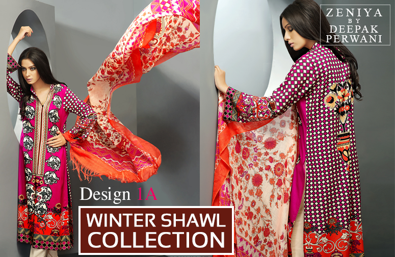 Zeniya By Deepak Perwani Latest Winter Shawl dresses Collection for Women 2014-2015 (13)