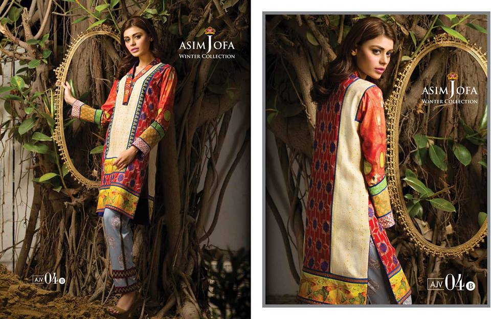 Asim Jofa Latest Winter Embroidered Dresses Collection for Women 2014-2015 (14)