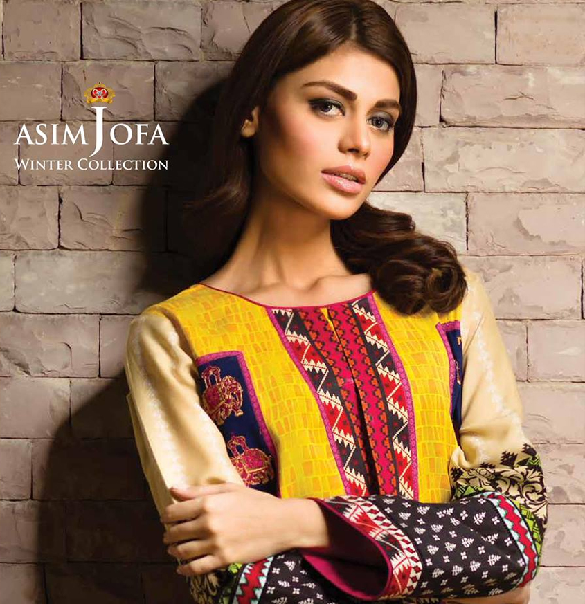 Asim Jofa Latest Winter Embroidered Dresses Collection for Women 2014-2015 (8)