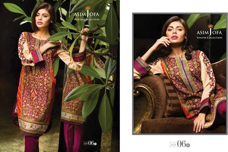 Asim Jofa Latest Winter Embroidered Dresses Collection for Women 2014-2015 (9)