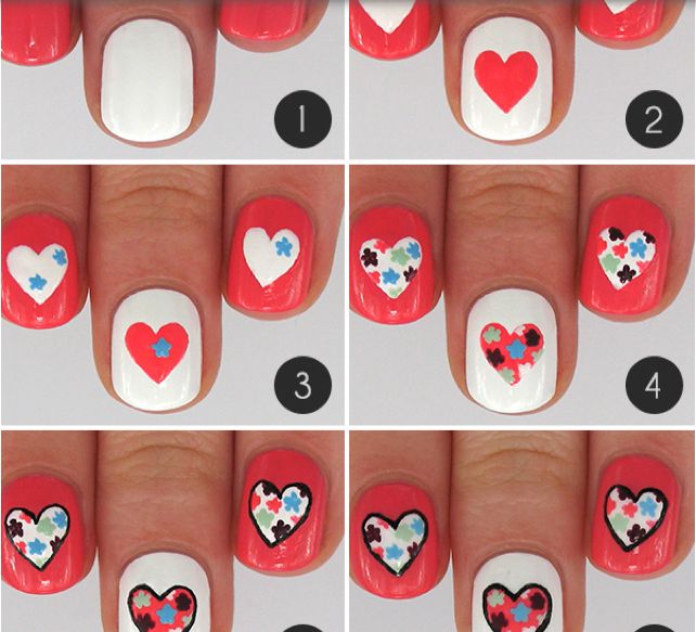 Sweet Candy Heart - romantic nail art designsBest & Beautiful Nail Art Designs & Ideas to Spice up your Valentines Day (7)