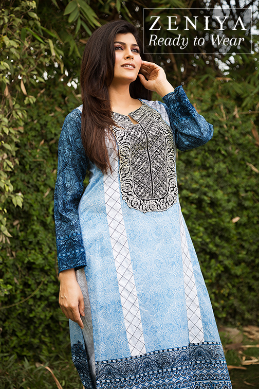 Zeniya Lawn By Deepak Perwani Latest Spring Summer Collection Ready To Wear Dresses 2015 (1)