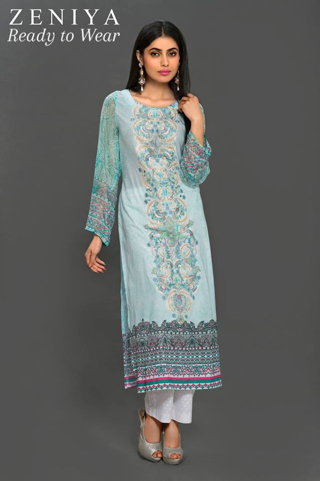 Zeniya Lawn By Deepak Perwani Latest Spring Summer Collection Ready To Wear Dresses 2015 (10)