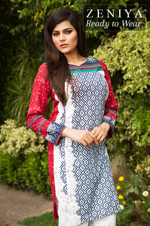 Zeniya Lawn By Deepak Perwani Latest Spring Summer Collection Ready To Wear Dresses 2015 (2)