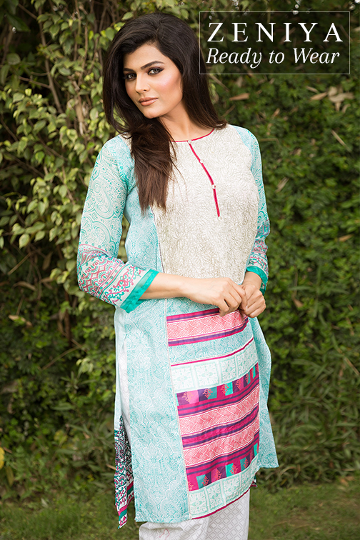 Zeniya Lawn By Deepak Perwani Latest Spring Summer Collection Ready To Wear Dresses 2015 (7)