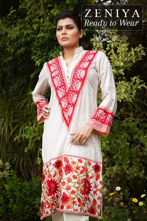 Zeniya Lawn By Deepak Perwani Latest Spring Summer Collection Ready To Wear Dresses 2015 (8)
