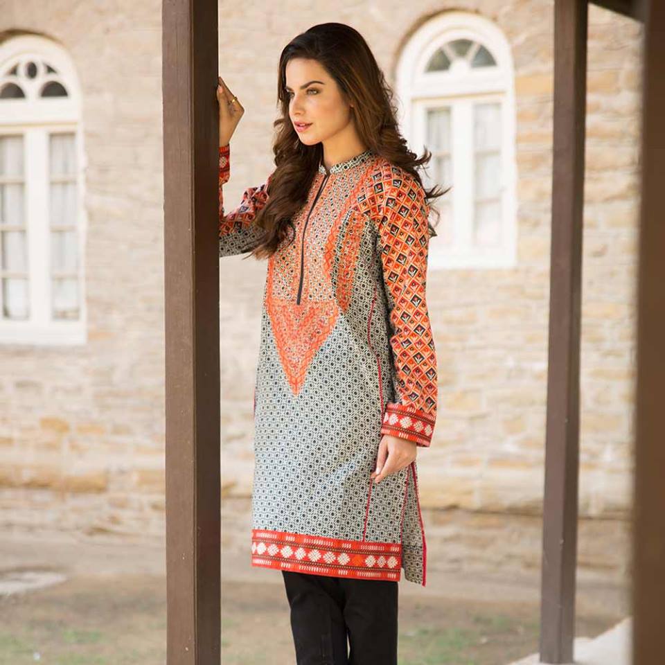 Summer lawn kurti trends collection 2015-2016 (10)