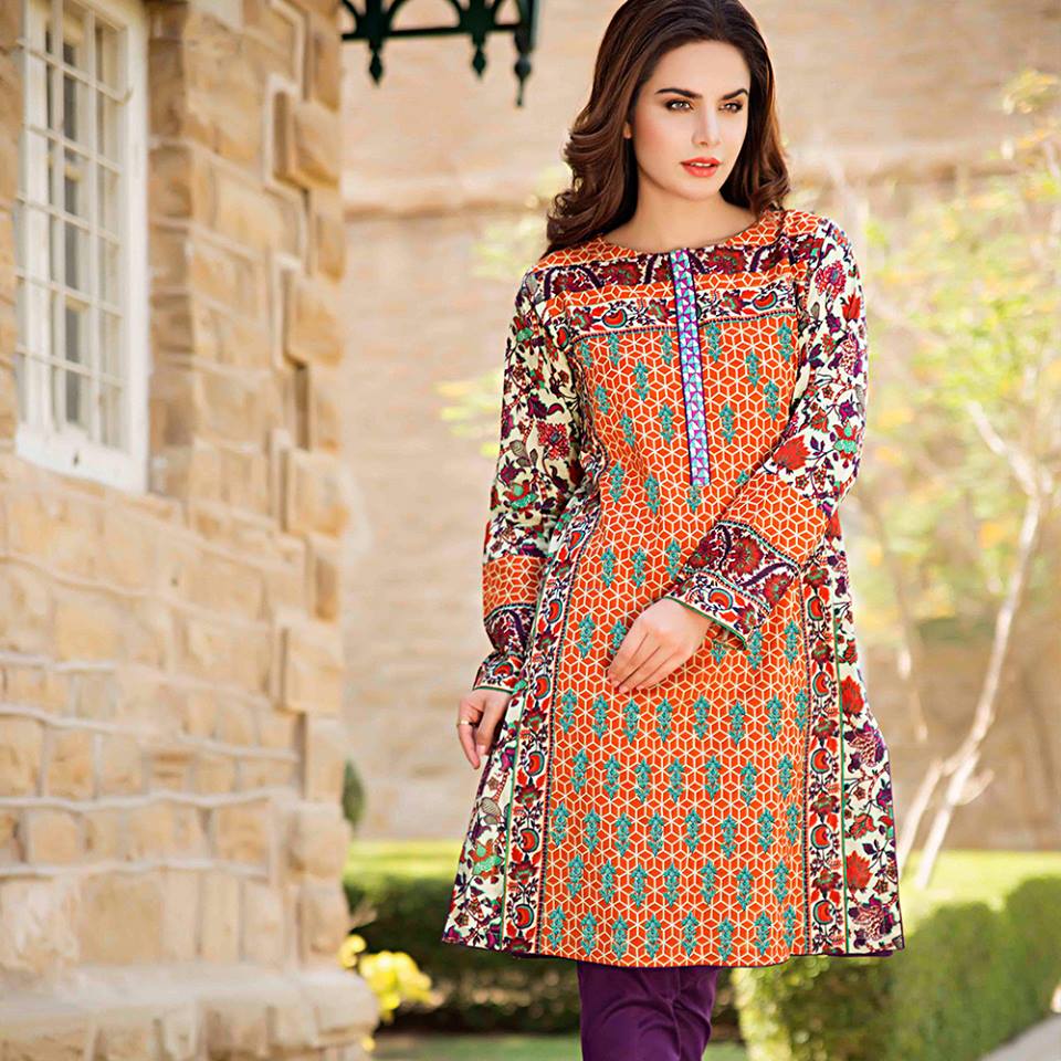 Summer lawn kurti trends collection 2015-2016 (16)