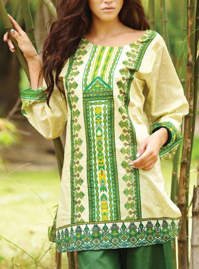 Summer lawn kurti trends collection 2015-2016 (5)