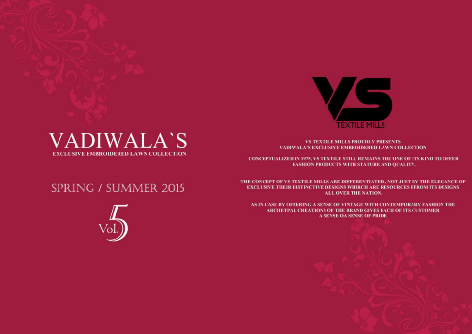 VS Textile Mills Vadiwala Classic Lawn Embroidered Chiffon Collection 2015-2016 (1)