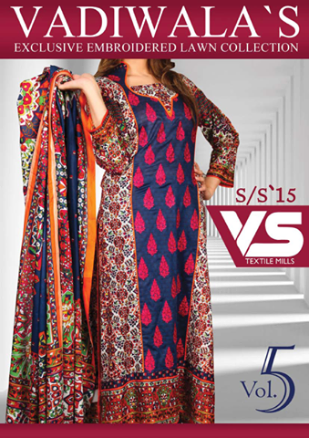VS Textile Mills Vadiwala Classic Lawn Embroidered Chiffon Collection 2015-2016 (4)