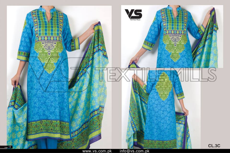 VS Textile Mills Vadiwala Classic Lawn Embroidered Chiffon Collection 2015-2016 (8)