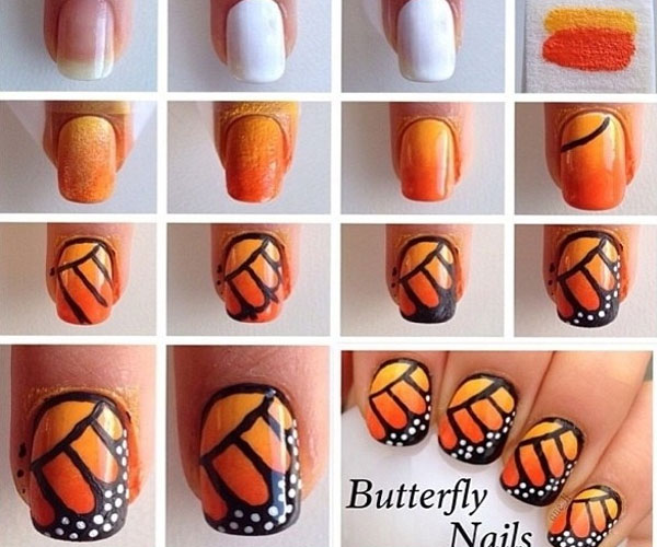 Butterfly nail art designs