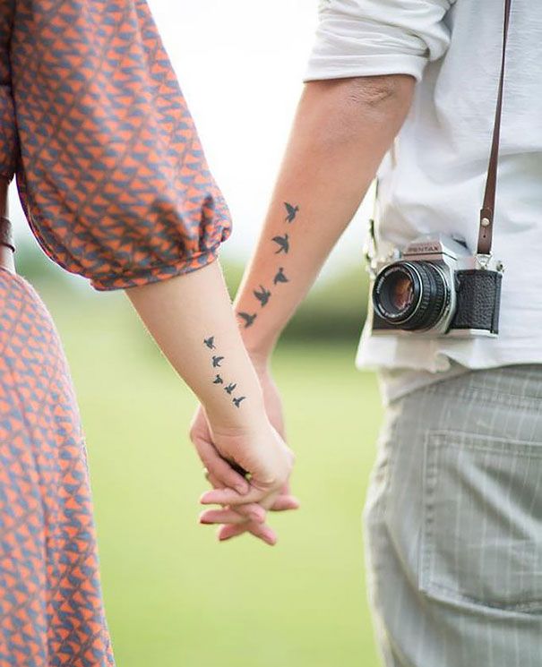 Cute Tattoo Design Ideas For Couples Matching with Meanings (12)