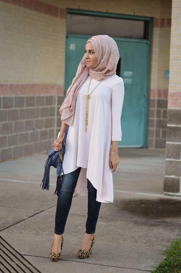 Latest Trends of Casual Wear Hijab Styles with Jeans 2016-2017 (18)