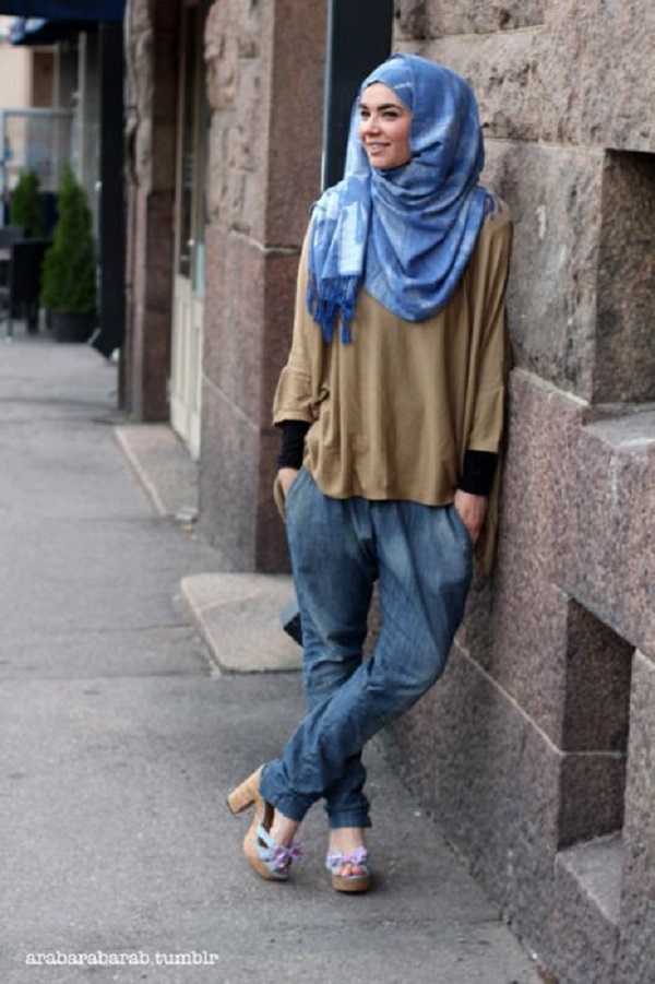 Latest Trends of Casual Wear Hijab Styles with Jeans 2016-2017 (21)