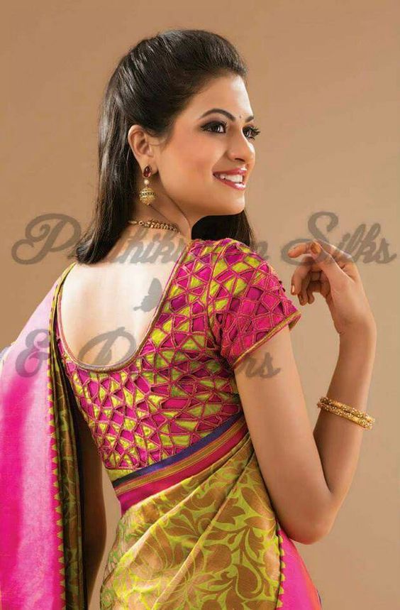 Popular Fancy Embroidered Saree Blouses Styles & Designs