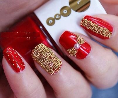 beaded-nails-2-top-5-best-diy-nail-arts-for-christmas-holiday-season