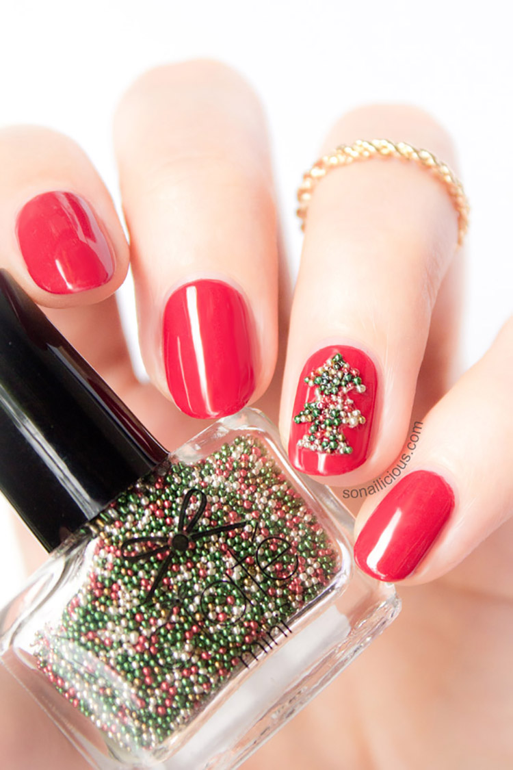 beaded-nails-3-top-5-best-diy-nail-arts-for-christmas-holiday-season