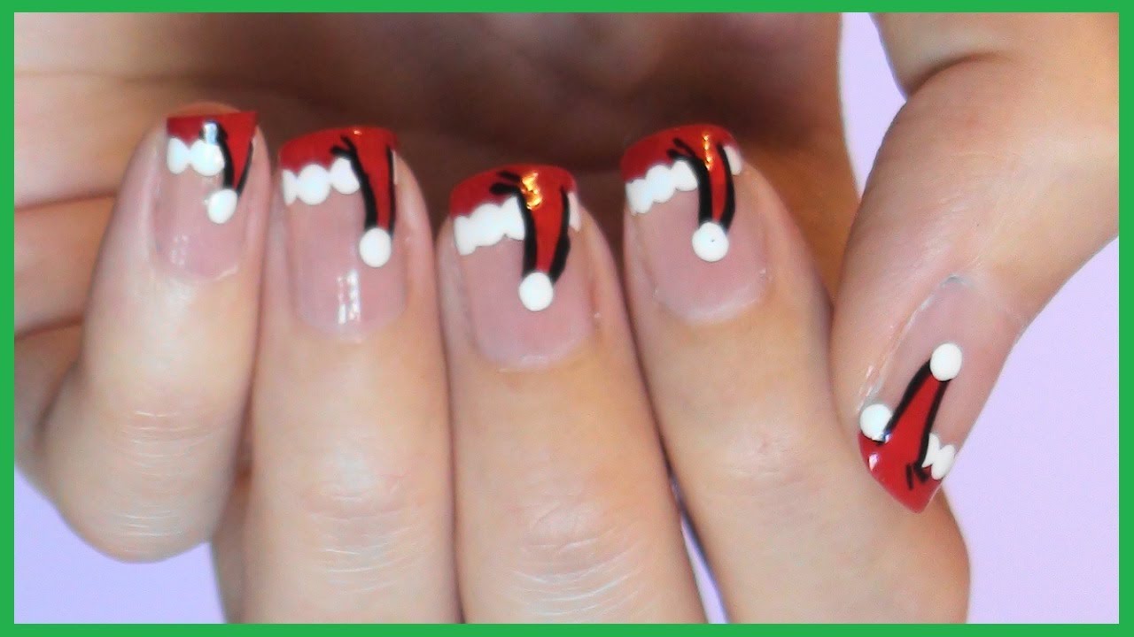 santa-hat-top-5-best-diy-nail-arts-for-christmas-holiday-season