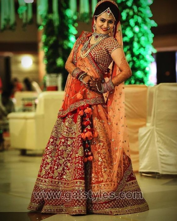 indian bridal lehenga look