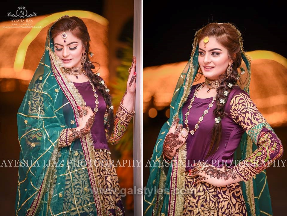 mehndi dresses for bridal 2019