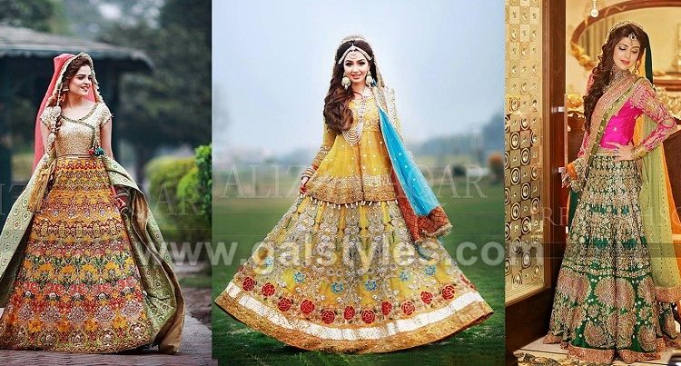 latest bridal mehndi dress design 2018